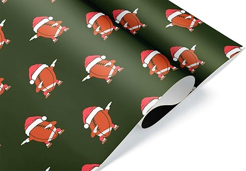 Miniatura 2 de Divertido papel de regalo de fútbol grueso papel de regalo de Navidad decoración de fiesta de Navidad rollo de 6 pies x 30 pulgadas