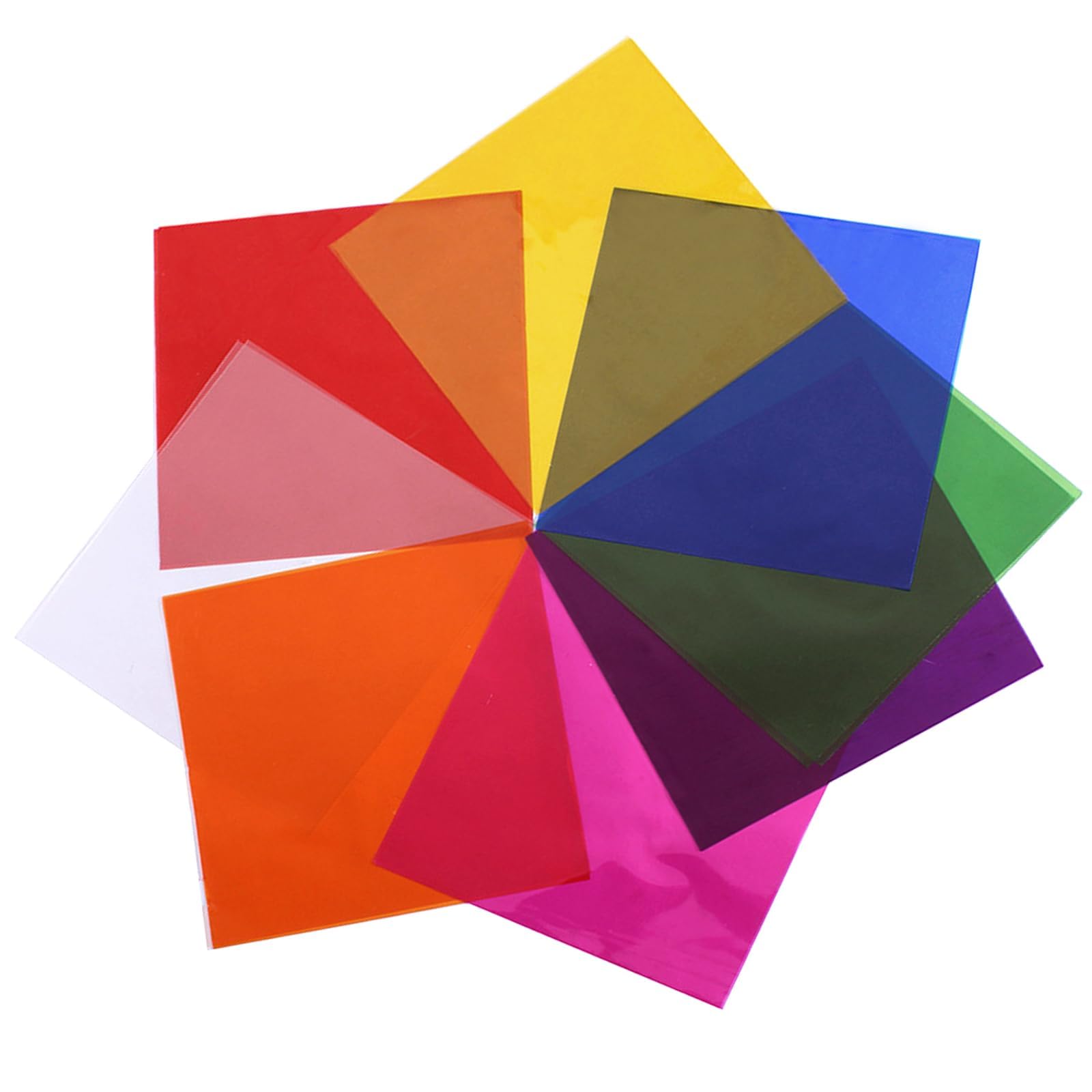 Colored Cellophane Sheets 160pcs, 7.5x7.5 Inch Coloured Cellophane Sheet Cello Wrap Transparency Film for DIY Arts Crafts Candy Packaging