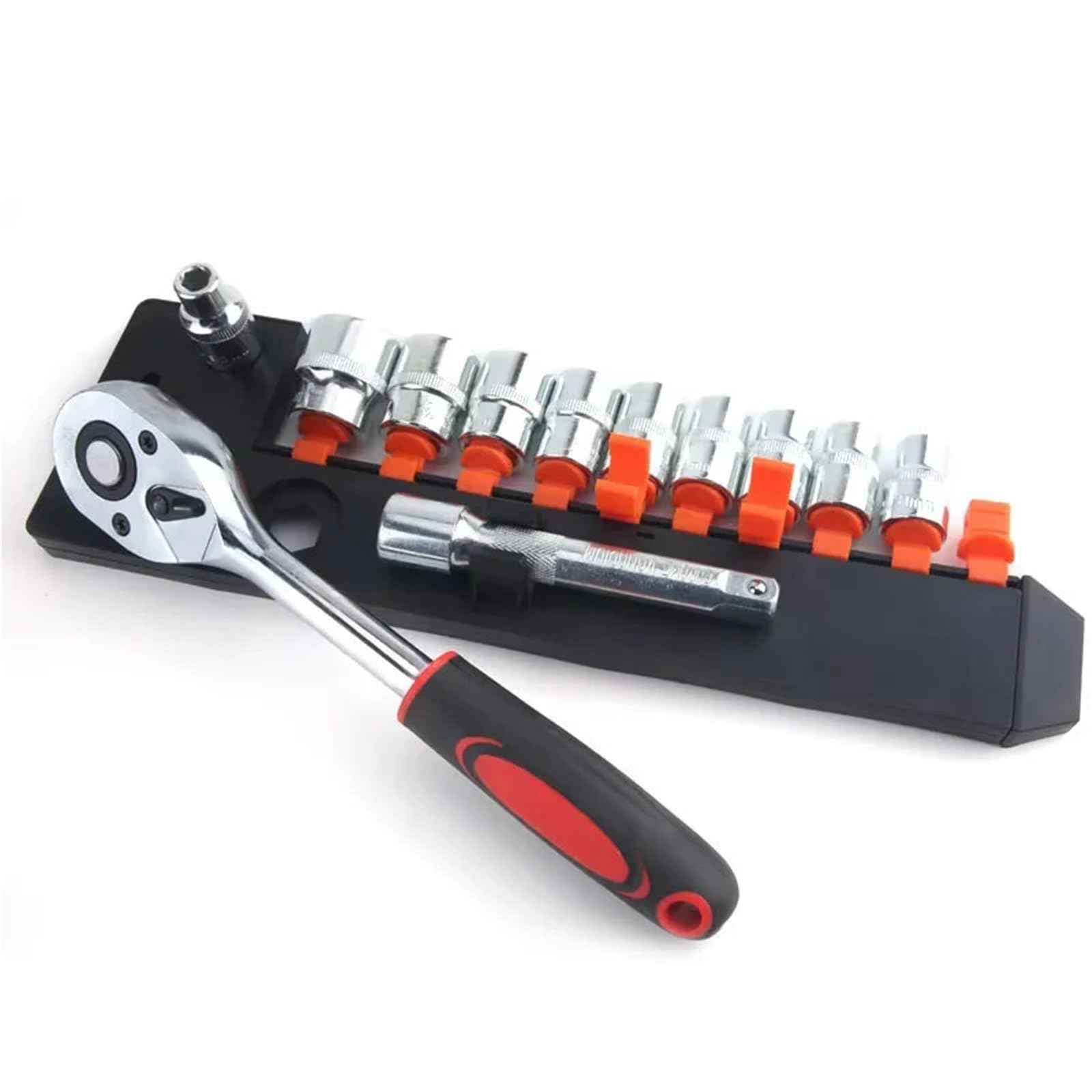 gereedschap voor demontage Zestaw 12 narzędzi samochodowych nasadowych, klucz grzechotkowy 1/4" z grzechotką, narzędzia konserwacyjne, sześciokątne set Auto Demontage Gereedschap(1-2inch 12pc set)