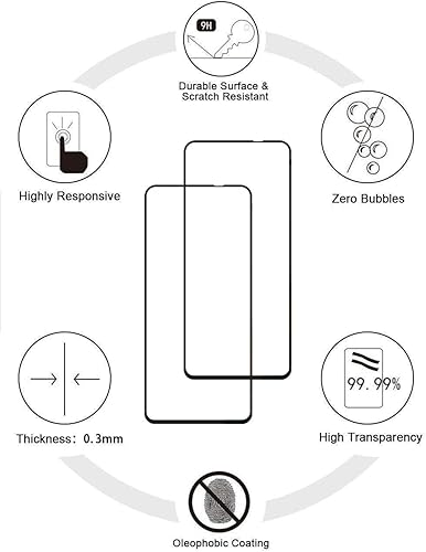 Miniatura 6 de Funda compatible con VIVO Y33 2022 4G  Y53S 4G con protector de pantalla de vidrio templado 2 piezas, funda híbrida resistente de doble capa