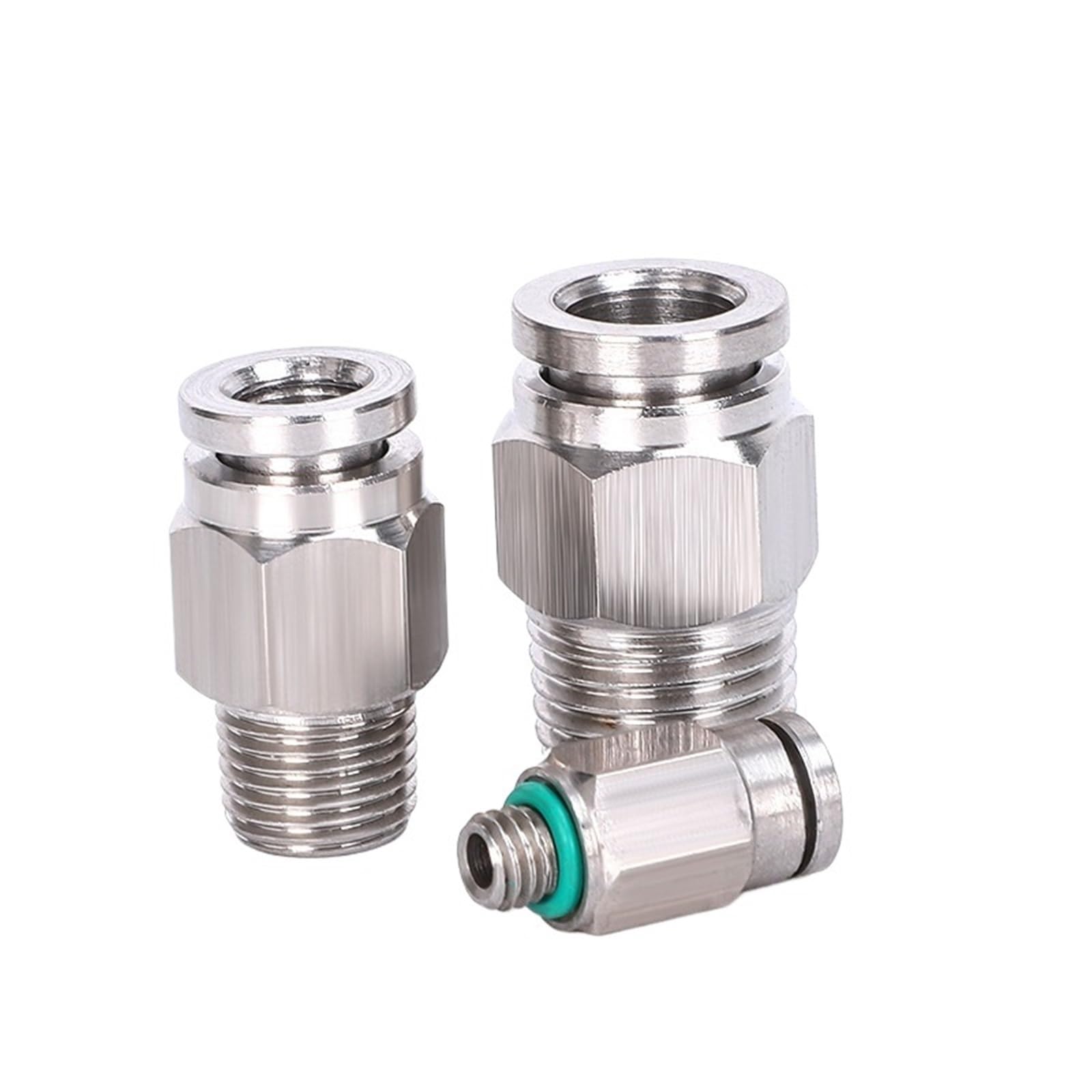 Connettore rapido pneumatico in acciaio inossidabile 304 filettato dritto pompa ad aria tubo PC 1 pz (Stainlesssteelpc16-06)