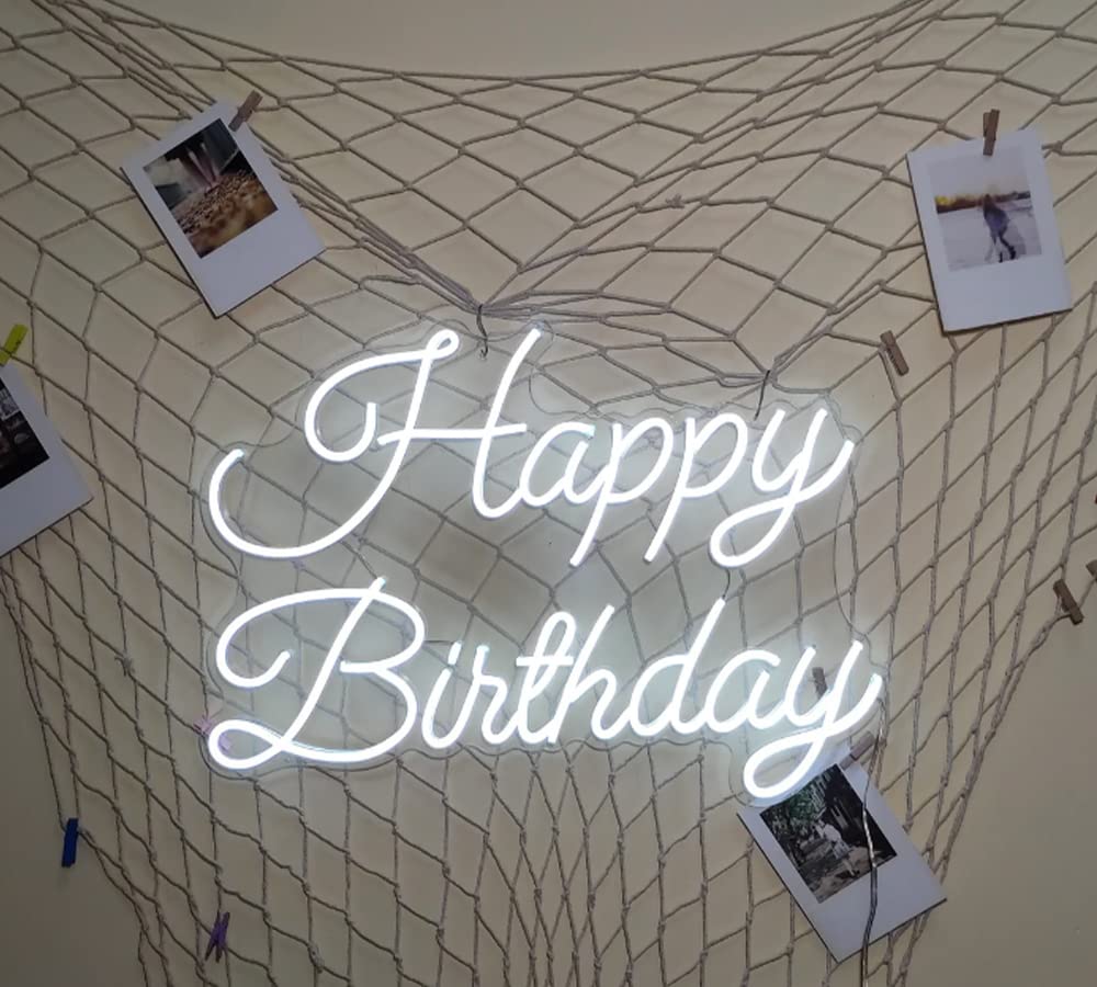 Ulalaza Neonowy znak LED, lampka nocna, Happy Birthday, do domu, sypialni, salonu, baru, artystyczna dekoracja, impreza, ślub, urodziny, Boże Narodzenie, z USB 5 V