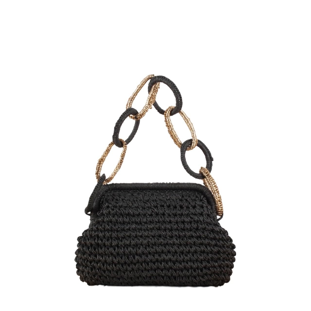 borsa mare paglia Borsa casual for tessitura di paglia cotone