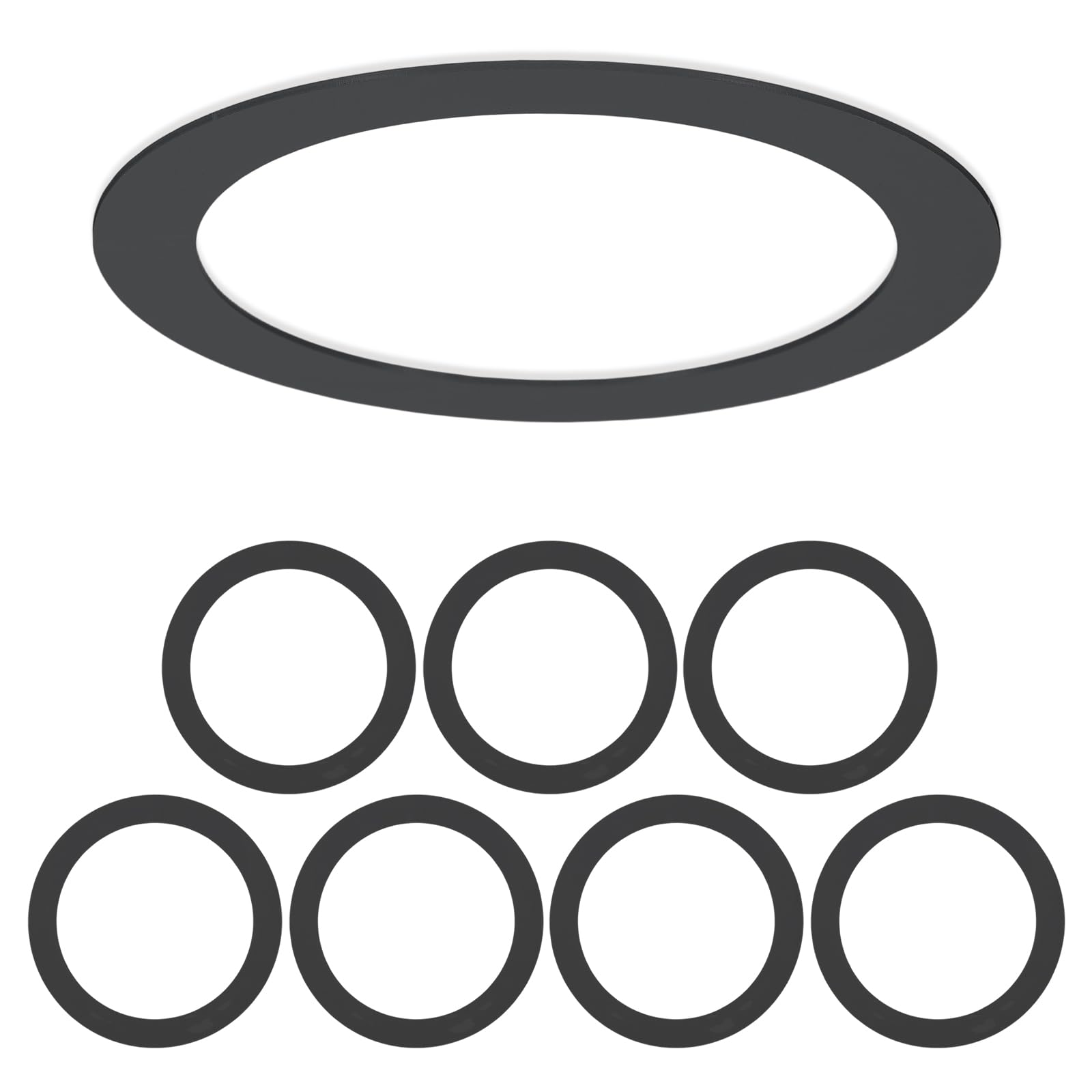 VIAPUICE Recessed Light Trim Ring 4.1" OD 3.2" ID Light Goof 8Pcs Black