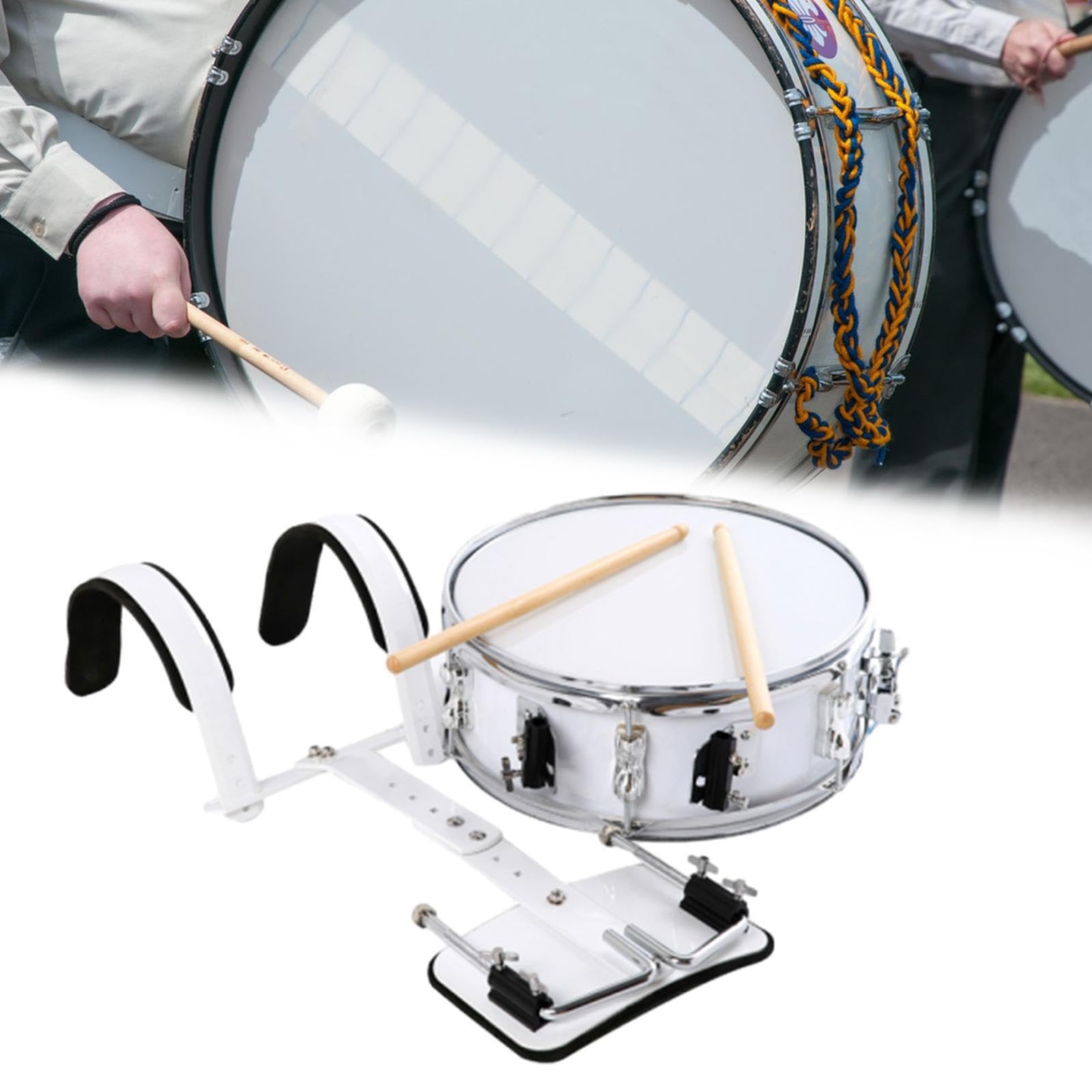 Tambor de marcha con soporte para actividades escolares. Ritmos atractivos que fomentan la creatividad infantil. Percusión. Educativo. Sensorial.