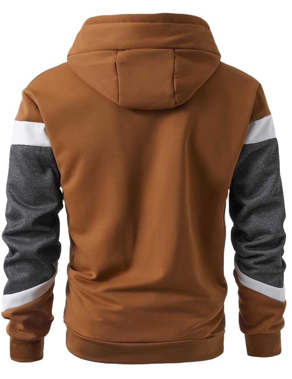 Męska bluza z kapturem dla bezpieczeństwa bluza z kapturem z długim rękawem sweter kolorowy blok polarowy sweter topy