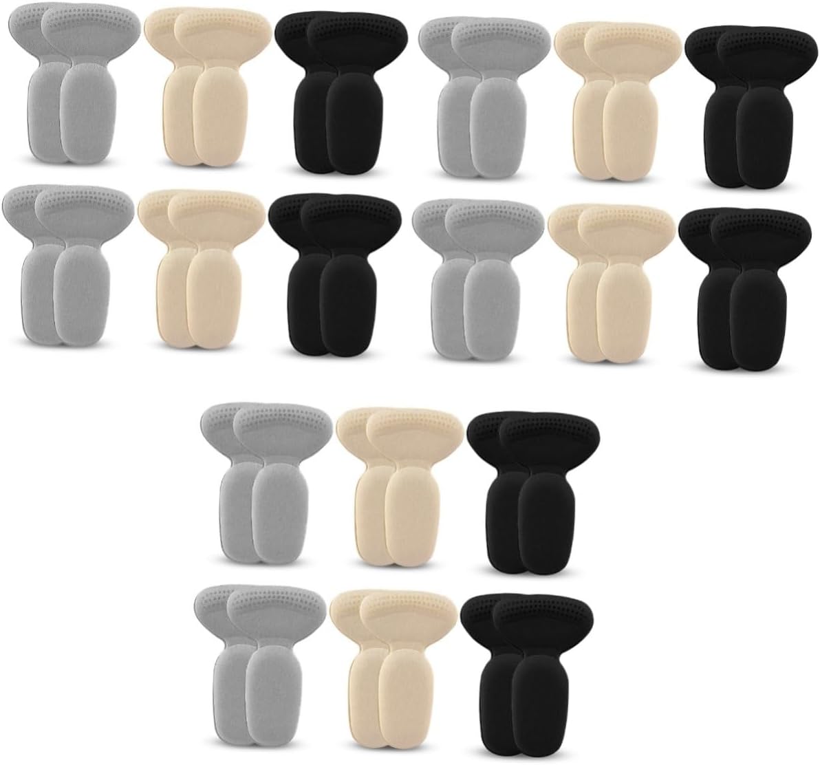 KALLORY 18pairs Comfortable Metatarsal Foot Pads Breathable Cushions for High Heels Heel Inserts