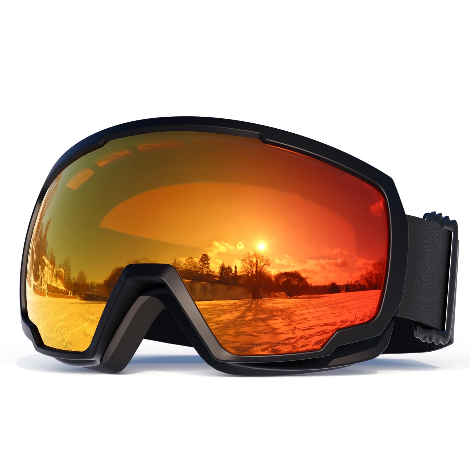 Occhiali da sci Snowboard Snowmobile Uomini Donne Giovani, Anti Nebbia Sopra Occhiali OTG Snowboard Sci Neve Sport Occhiali Adulto