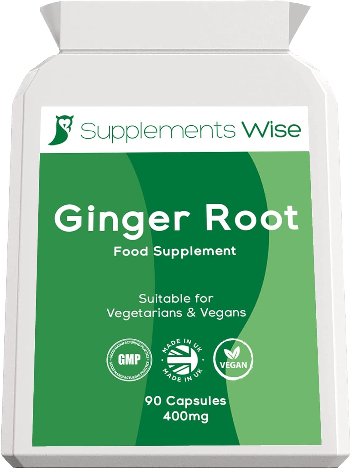 Ginger Root Capsules High Strength 90 x 400mg Active Ginger Root