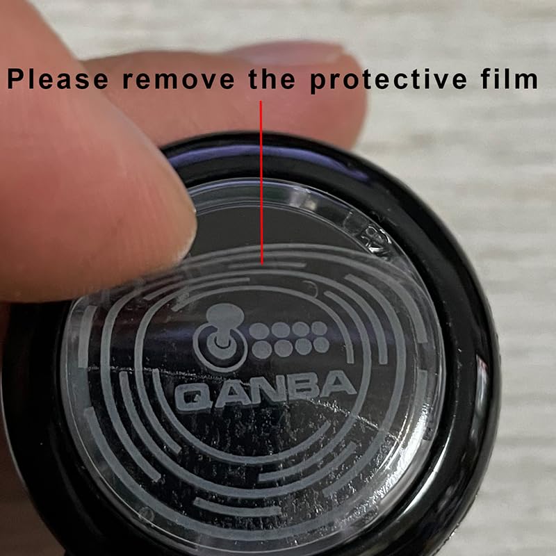 Image of 8 Pcs Original Qanba Illuminated Buttons Qanba Sanp In LED Buttons for DIY Cabinet Machine Arcade Machine 24MM /30MM (30MM, Black Buttons+Blue LED)