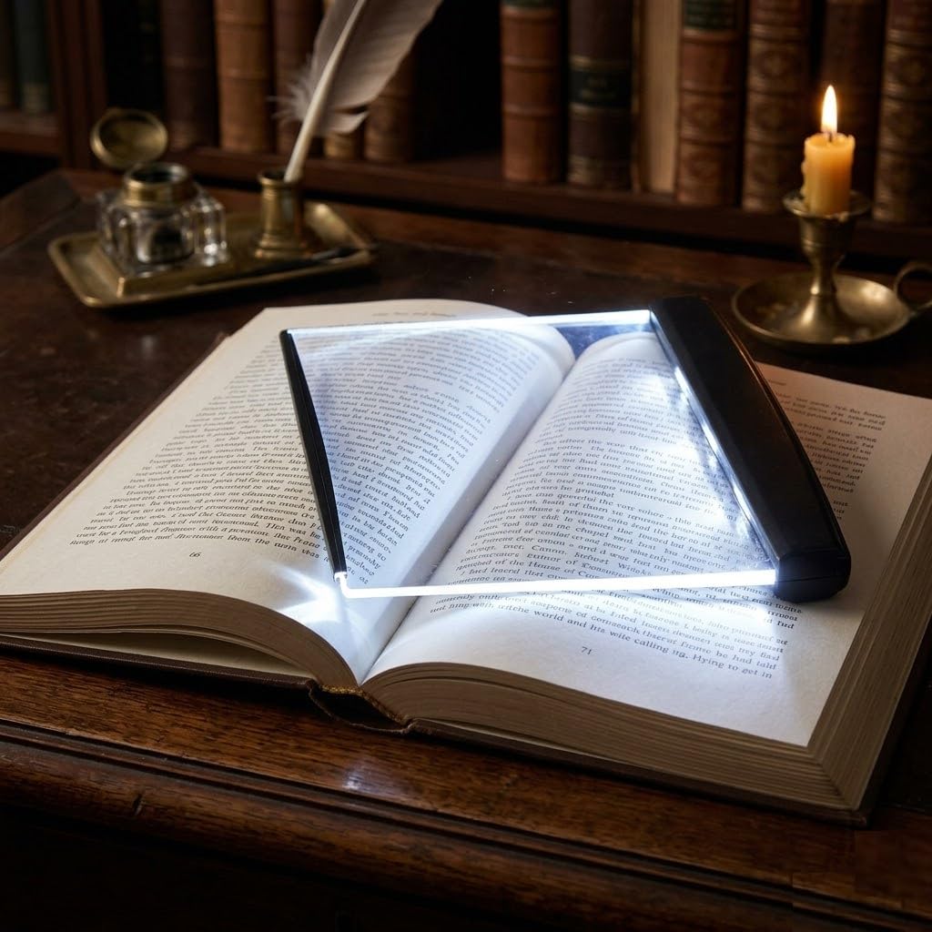 LED Book Reading Light Panel with Eye Protection, Portable Flat Night Vision Lamp for Students, Kids & Home Reading, Adjustable Brightness-image-40