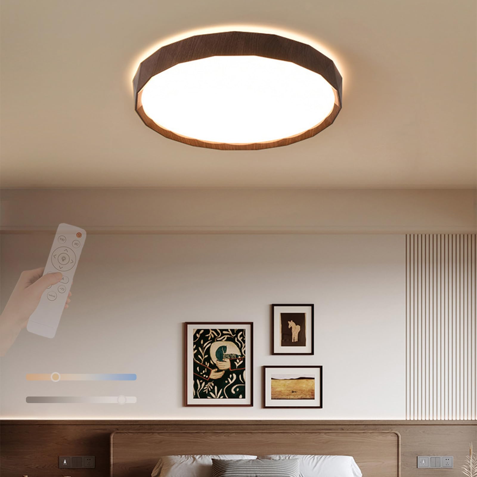 Lampe de plafond avec télécommande pour régler la lumière - 8