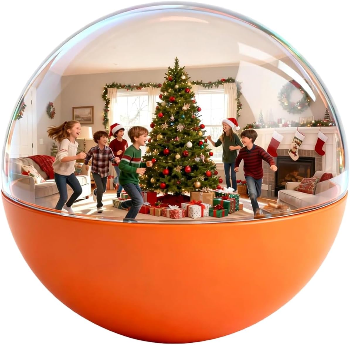 2.7" WiFi Crystal Ball Video Player Core Memory Orb Sphere Uploadable Videos & Photos Gifts for Anniversary Birthday Christmas Wedding - Orange