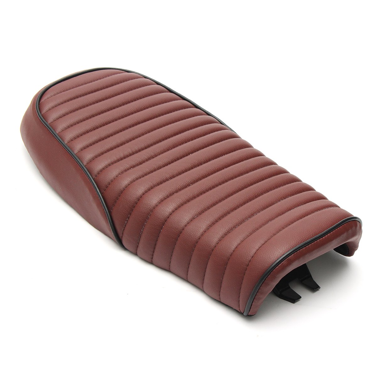 Moto Brownâtre Rouge Plat Personnalisé Café Racer Siège Vintage Selle Universel pour Honda