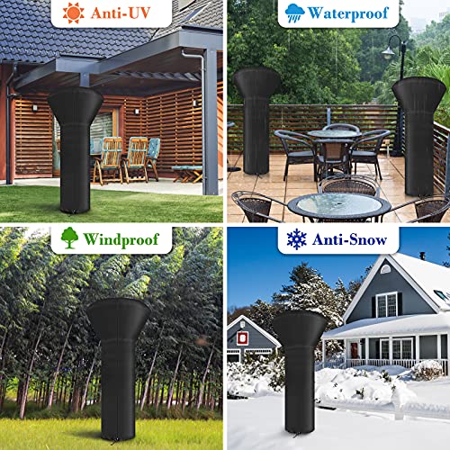 image for Waysse Outdoor Stand-Up Patio Heater Cover, Waterproof Patio Heater Co