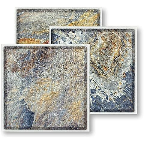 18 Self Adhesive Tiles: Rustic Slate Cover