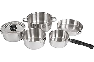 Stansport Stainless Steel Camp Cookware Set