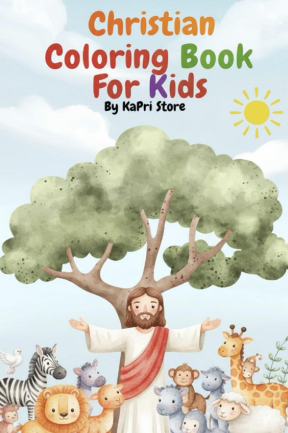 Bible Stories Coloring Book for Kids: 15 Inspiring Tales from the Old and New Testament | Fun Christian Coloring Pages to Learn About Faith and God’s Love