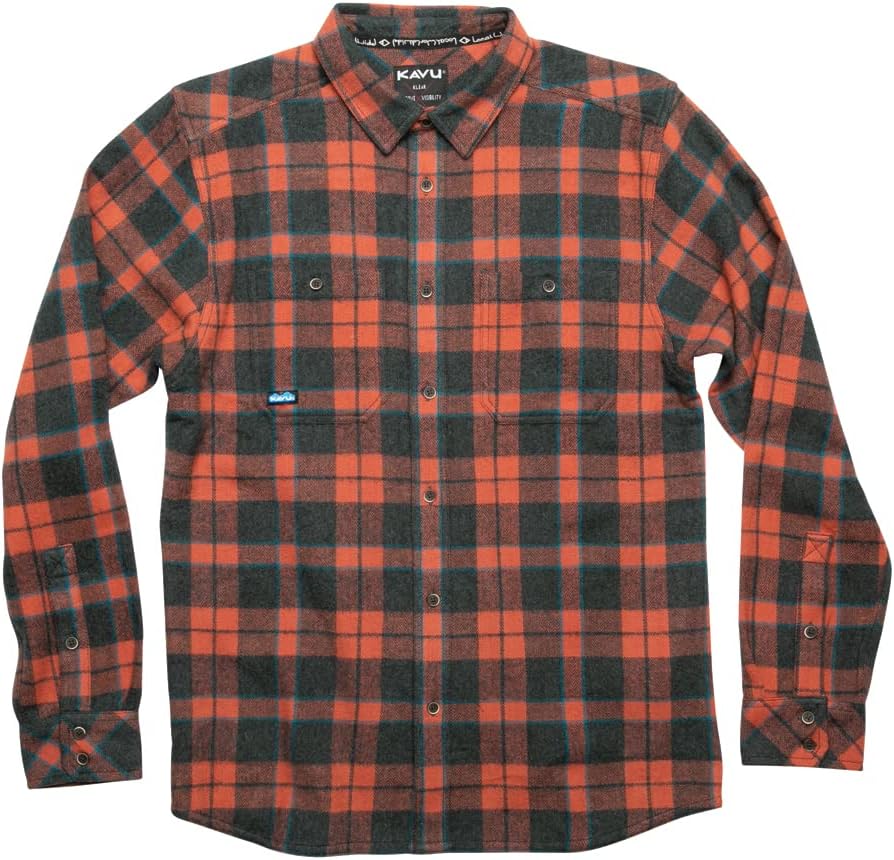 KAVU Men's Big Joe Long Sleeve Button Up Shirt - Corner Clay - XXL