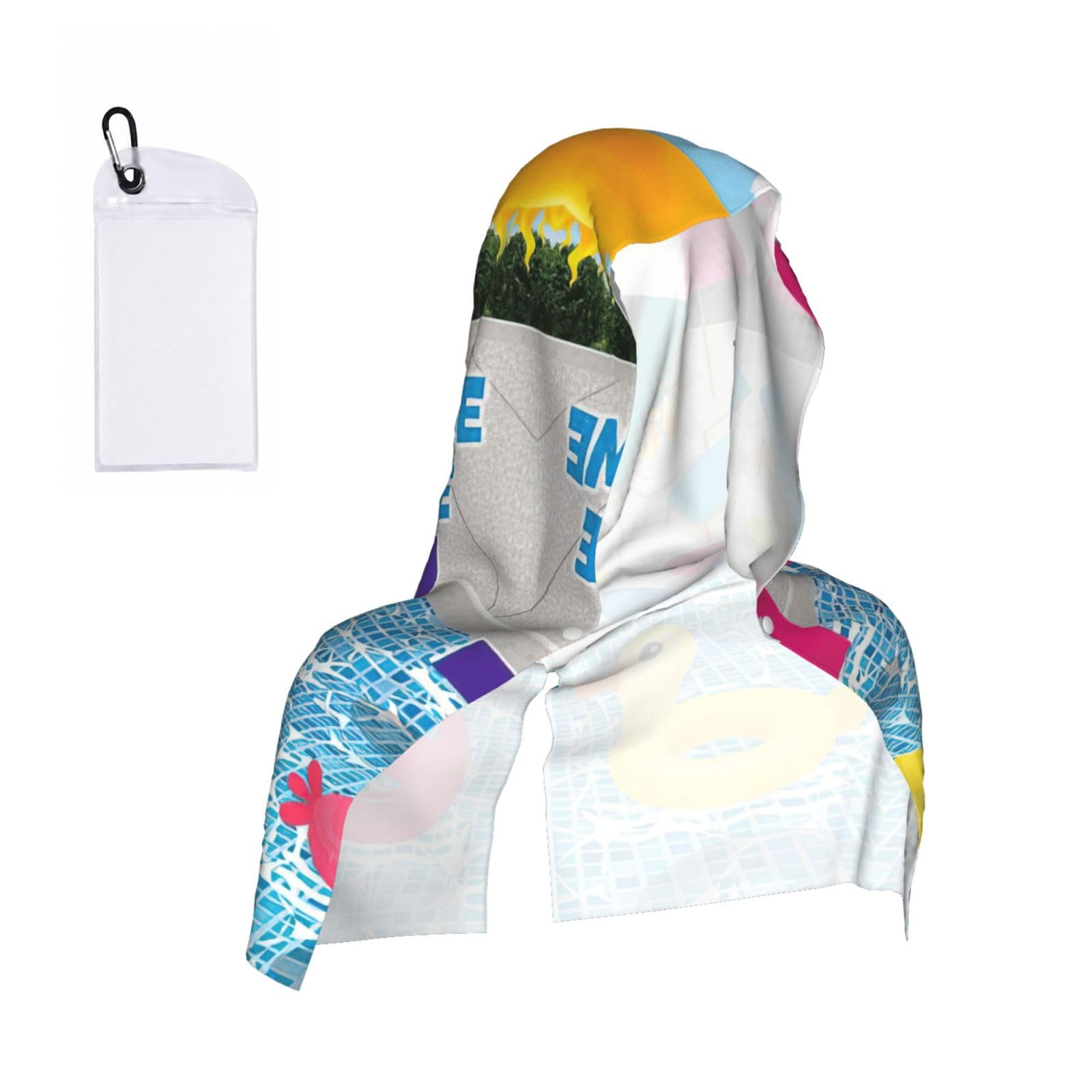 ZYJHYY Flamingo And Swimming Pool Print Unisex Swimming Towel Practical Camping Towel Skin-Friendly Cooling Towel For Workout Training