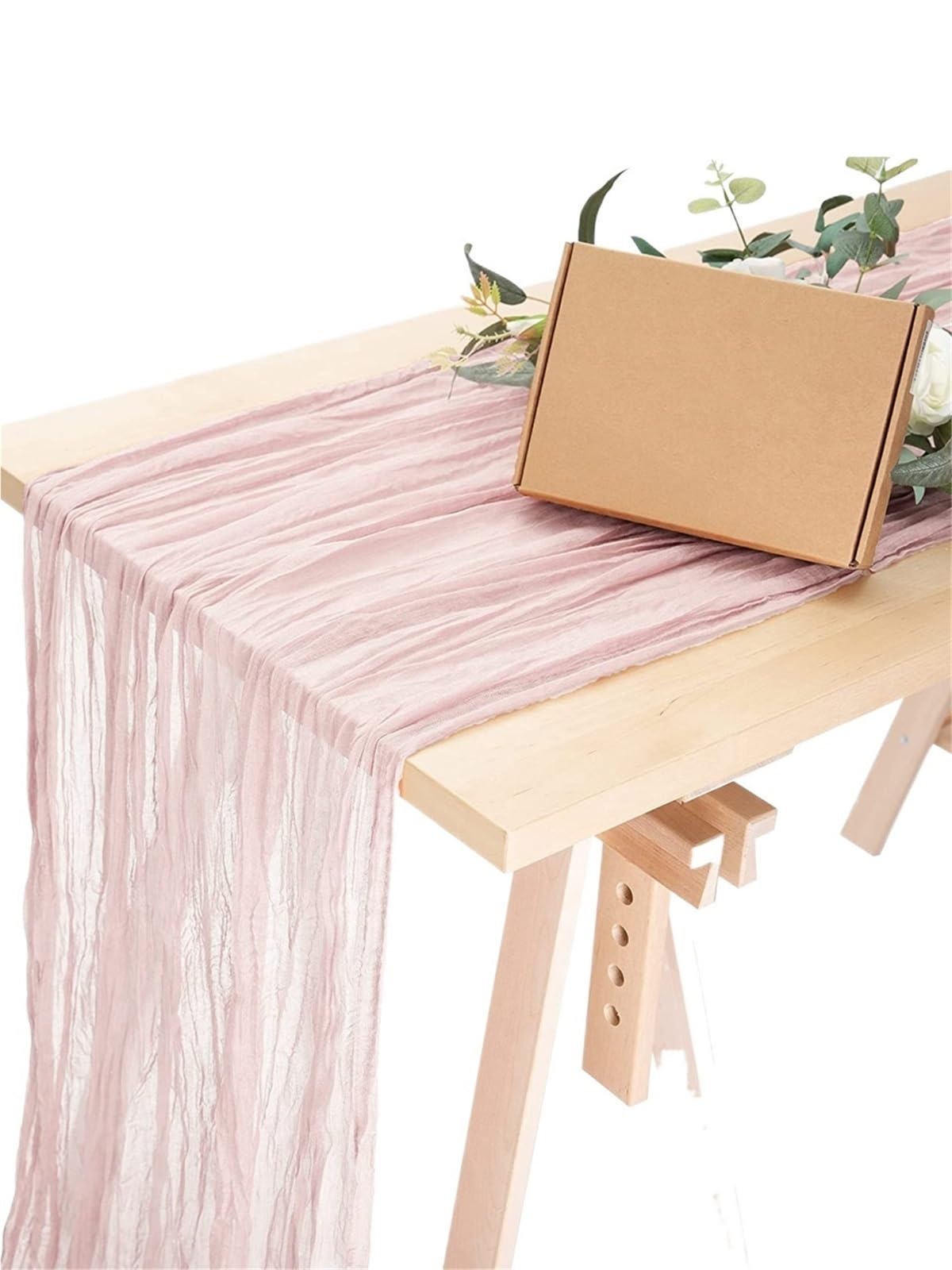 Cheese Cloth Table Runner 10pc Cheesecloth Boho Table Runner 90x300cm Gauze Sage Green Wedding Decor for Bridal Shower Party