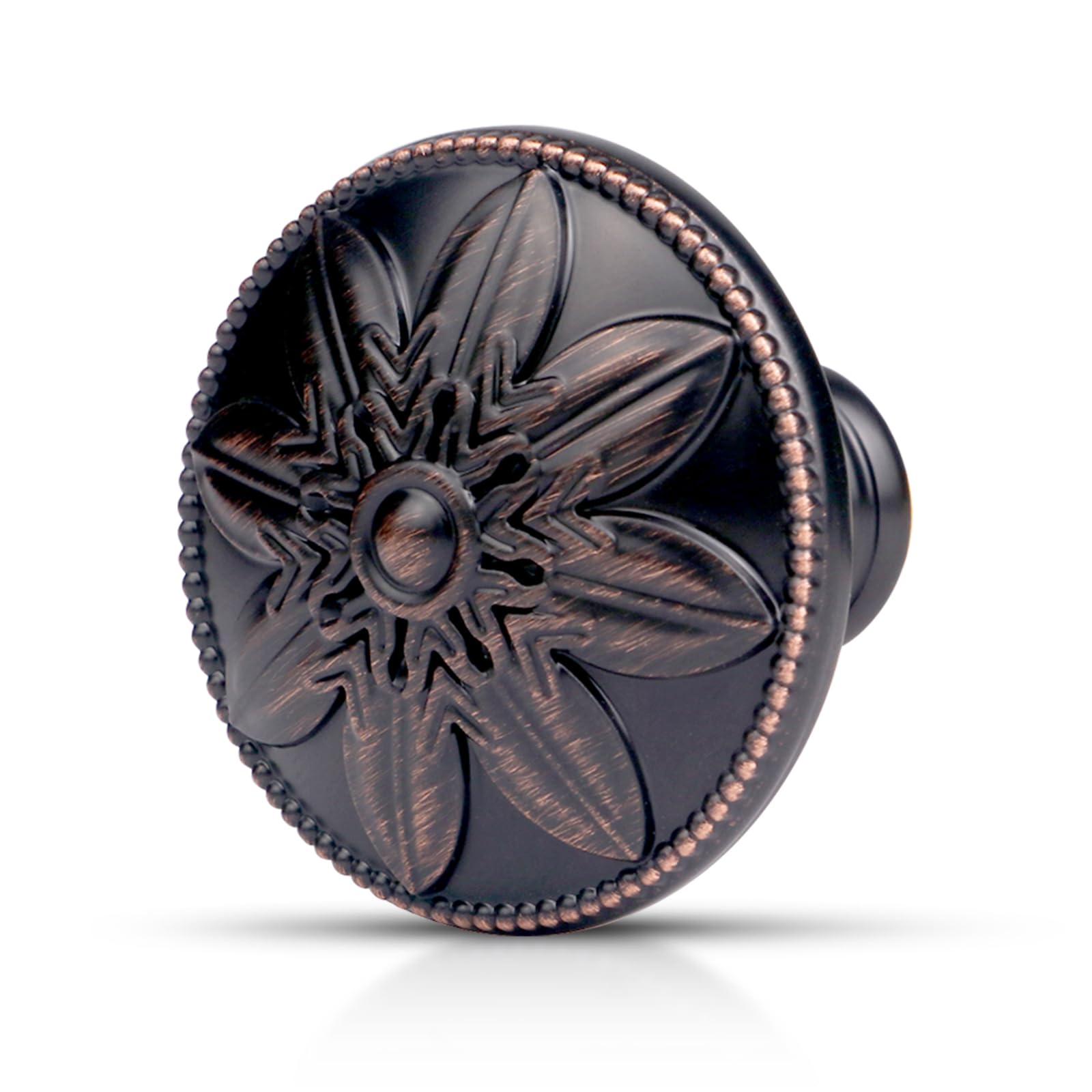 10 Pack Oil Rubbed Bronze Cabinet Knobs,1.4" Round Bronze Kitchen Cabinet Knobs Handles for Cabinets and Drawers, Drawer Knobs Dresser Knobs Oil Rubbed Bronze,Solid Zinc Alloy