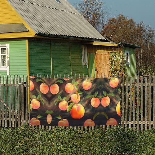 MINDBBDFJ Colorful Peach Print Banners And Signs For Outdoor/Indoor,Personalized Banner Customizable Parties Halloween Banner (180x90cm)4