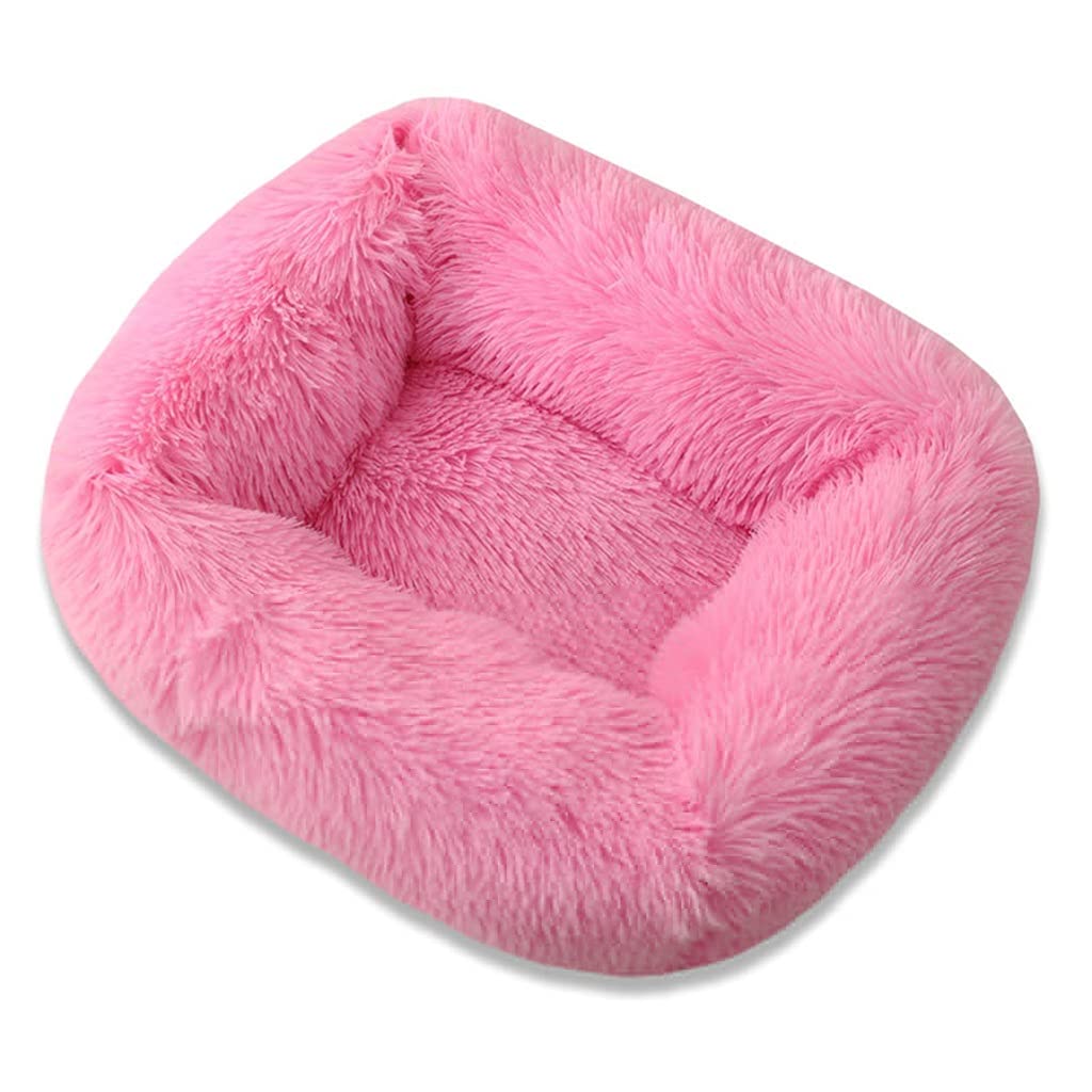 Coussin chiot longue peluche de qualité supérieure, matelas carré d'hiver 80 cm
