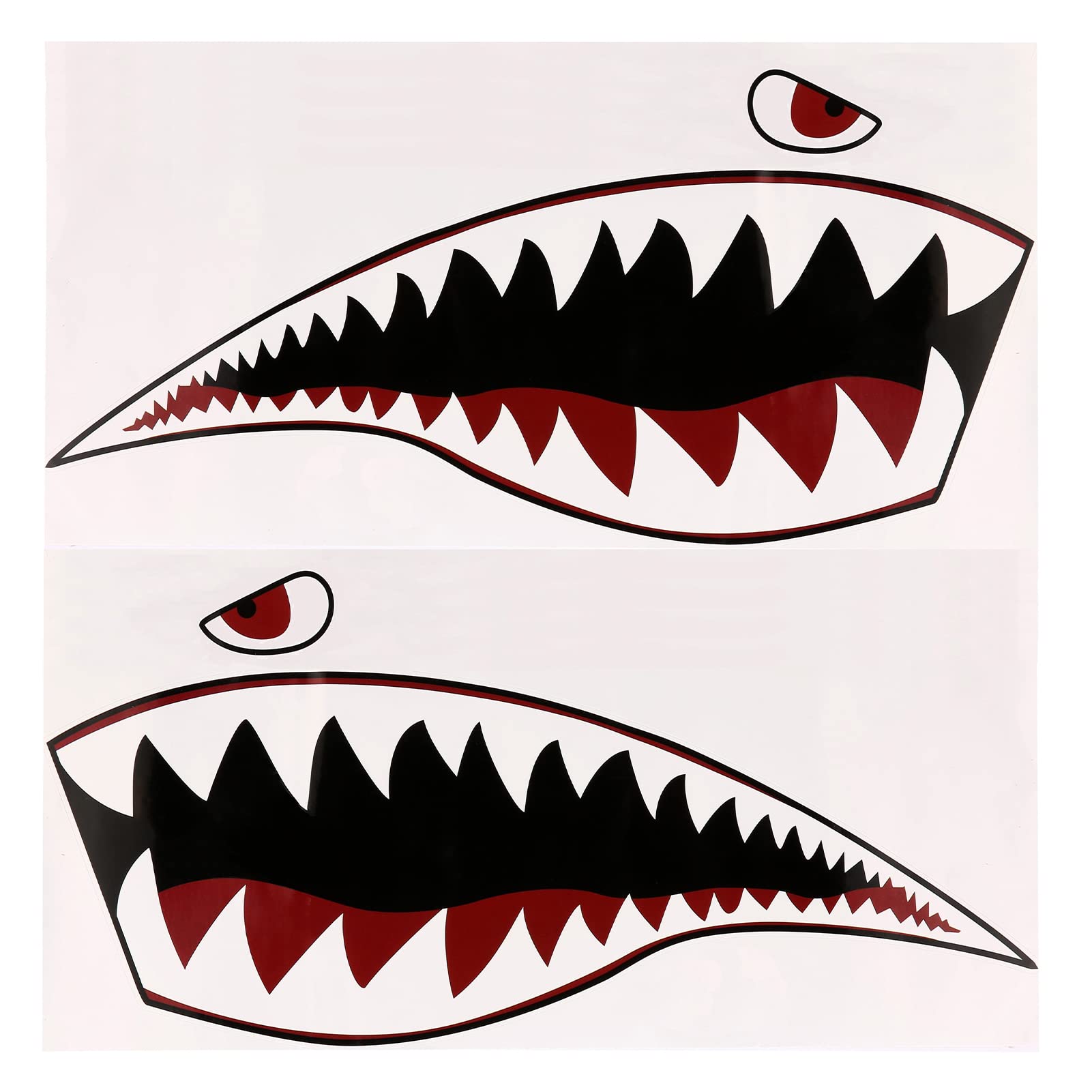 Rianpesn Shark Mouth Decal - Fishing Stickers And Decals - No Harm To Decals Car Window Bumper Exterior Decals Sticker For Car