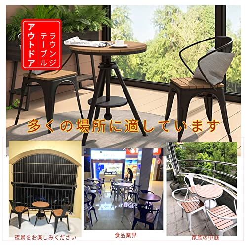 ガーデンファニチャ―セット ガーデンテーブル チェアー ガーデンファニチャー ガーデンテーブル セット アウトドアテーブル 3点セット テラステーブルとチェア 耐荷重150kg ガーデンテーブルセット ２人用 耐水 耐熱 耐日光 おしゃれ 組立簡単 ガーデンチェア ベランダ/庭/プールサイド/室外用 【ホワイト】-55cm-white 7枚目