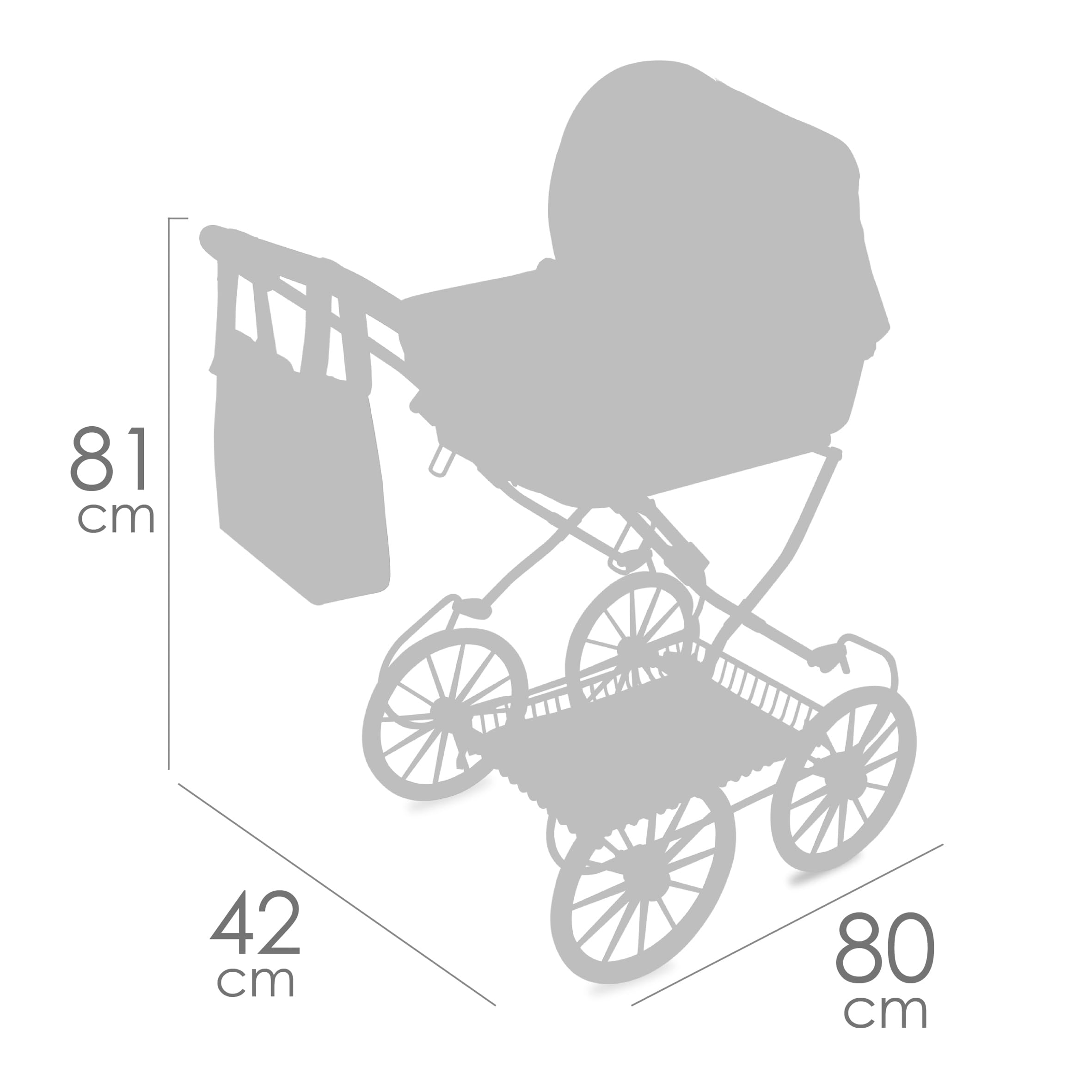 Carrito para Muñecas Decuevas Verona 42 x 80 x 81 cm