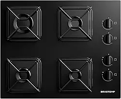 Cooktop Brastemp 4 Bocas a Gás com Grades de Ferro Aramado e Chama Simmer - BDD61BE Bivolt