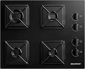 Cooktop Brastemp 4 Bocas a Gás com Grades de Ferro Aramado e Chama Simmer - BDD61BE Bivolt