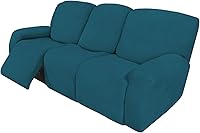 Vista 32 de Easy-Going - Funda elástica para sofá reclinable, 4 piezas, protector de muebles, sofá suave con parte inferior elástica, tela jacquard con Negro