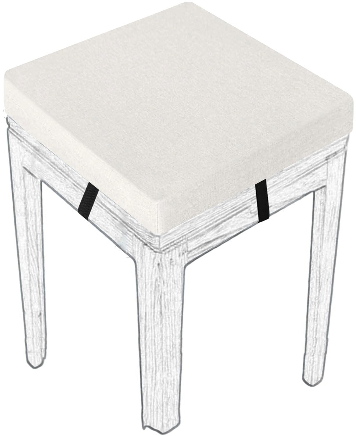 MCNDSI Stools Seat Cushion Square 30/45/35/40/50cm Thick Seat Pad with Ties Anti-Slip Dining Chair Pad with Washable Cover for Indoor,Garden,Kitchen,Bar Chairs,Wooden Chairs(#3,(1pc) 50x50x8cm)