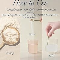 Vista 7 de Dose & Co - Crema de péptidos de colágeno sin lácteos, vainilla, polvo, apto para dieta cetogénica, péptidos de colágeno tipo I y III, leche de coco