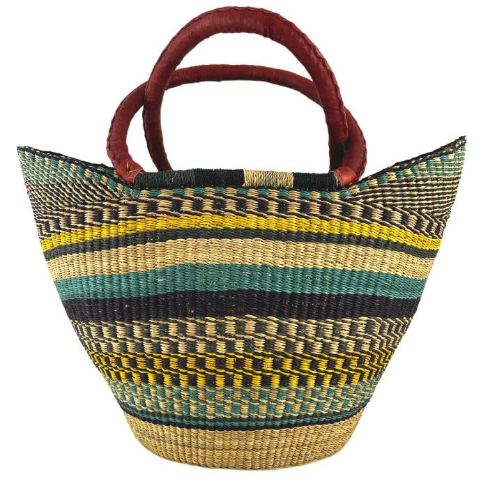 Bolga Tasche XXL - Das Original aus Ghana - Bunt - Fair Trade - Oval -...