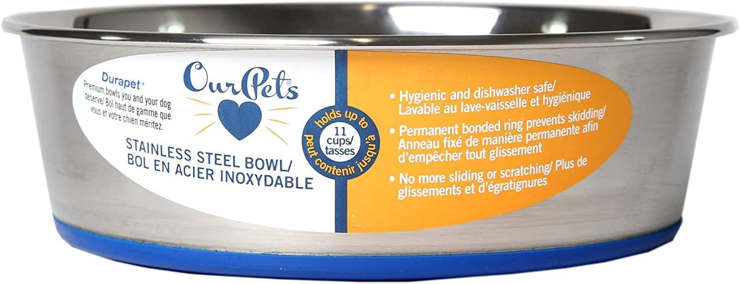 DuraPet 2 Pack of Heavy Duty Dog Bowls, Capacity 3 Quarts Per Bowl