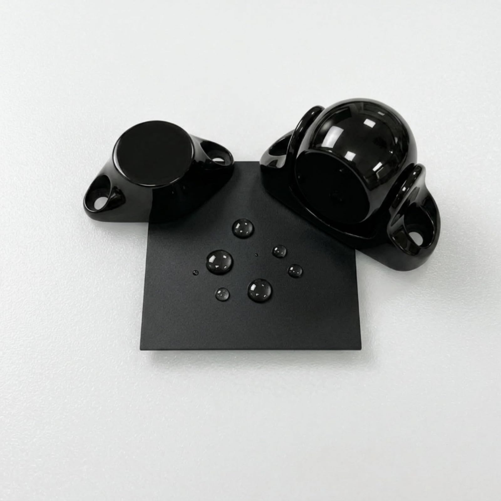 Colcolo Fermaporta in Acciaio Inox Porta Fermo Supporto Paracolpi Bloccaporte Pesante Cupola Finitura Nera Design Compatto Antinciampo Integrazione Moderna Adatto per Spazi Ridotti