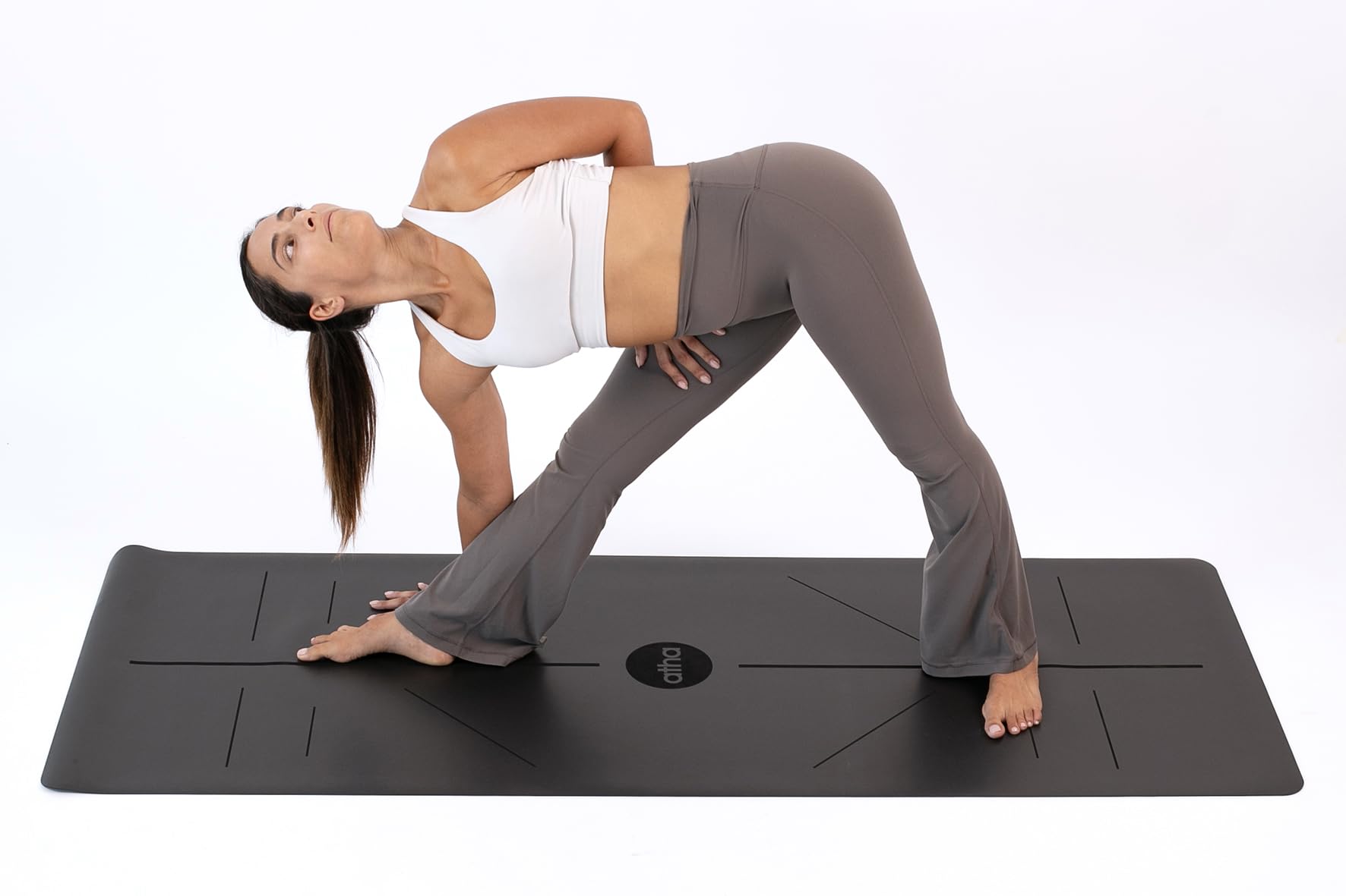 Esterilla de Yoga atha® PRO Travel Align | Ultra Adherente y Ligera (2mm) | Perfecta para Viaje y Sobre Esterillas de Estudio | Materiales Sostenibles | Correa Incluida