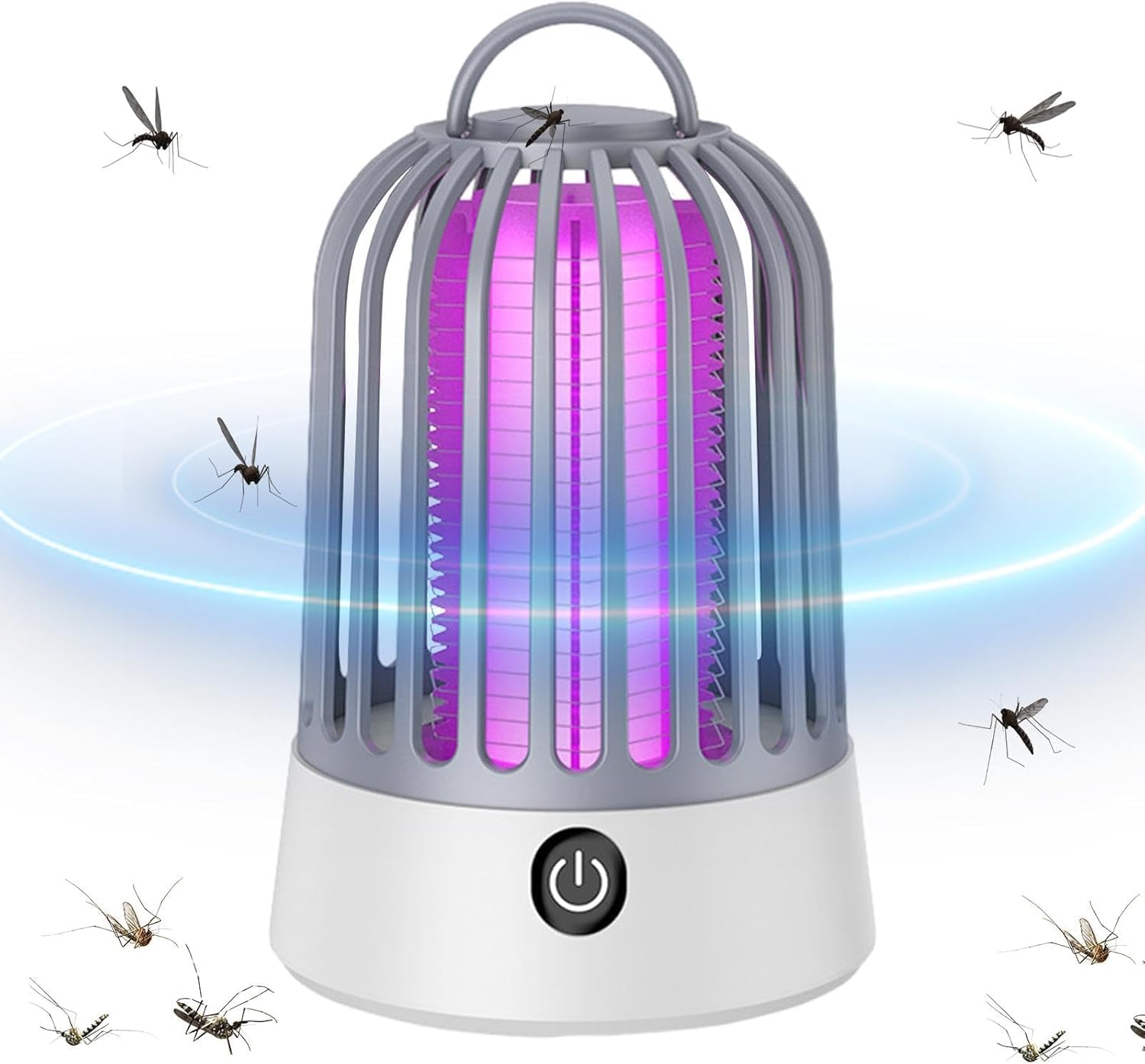 Heli Hub Electric Portable Bug Zapper, USB Rechargeable LED Wireless Mosquito Killer Lamp with Night Lights for Home Indoor Camping 01PCS