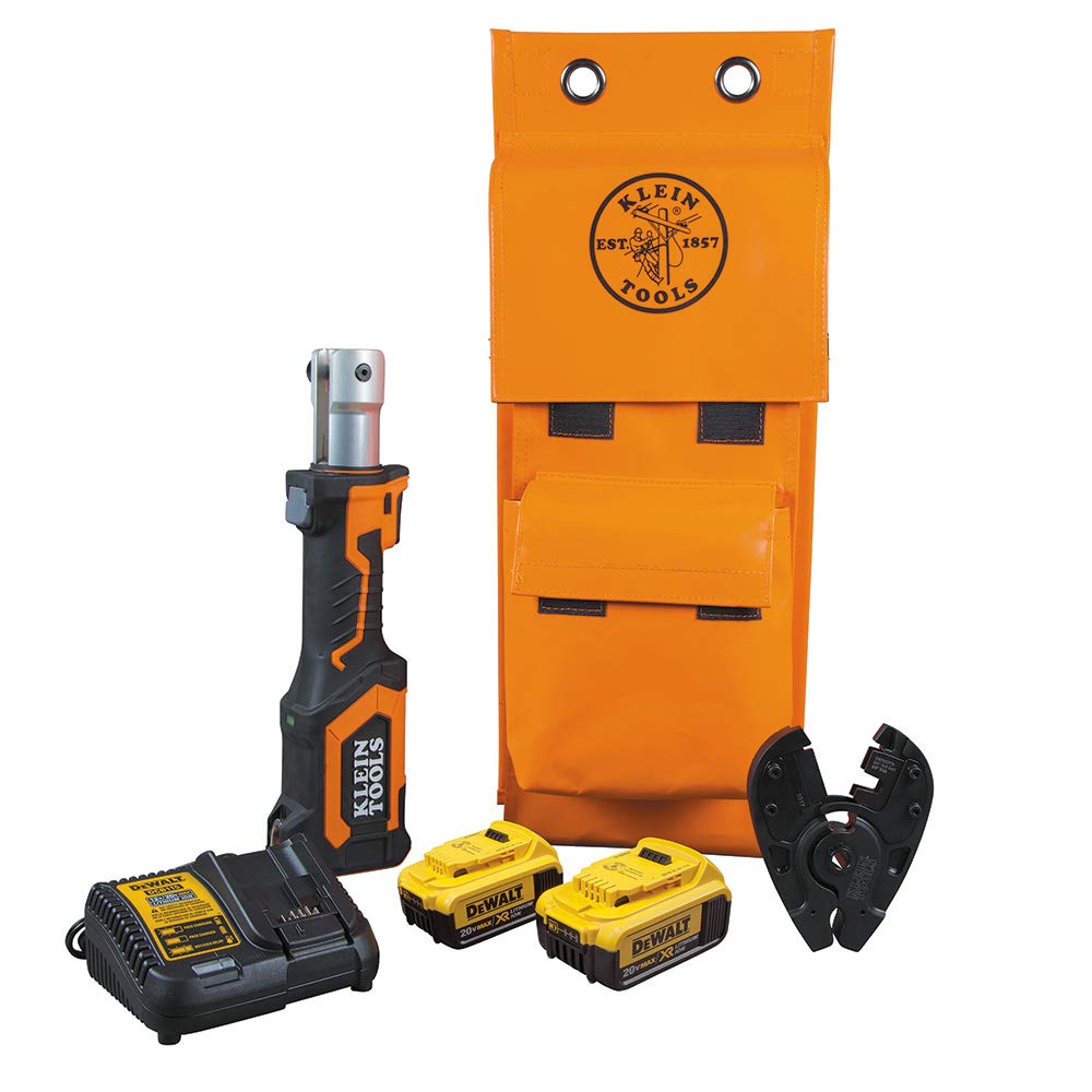Klein Tools BAT207T54H Bolt Cutter, Power Tool Runs on 20V DeWALT 4 Ah Batteries, Cuts 3/8Inch