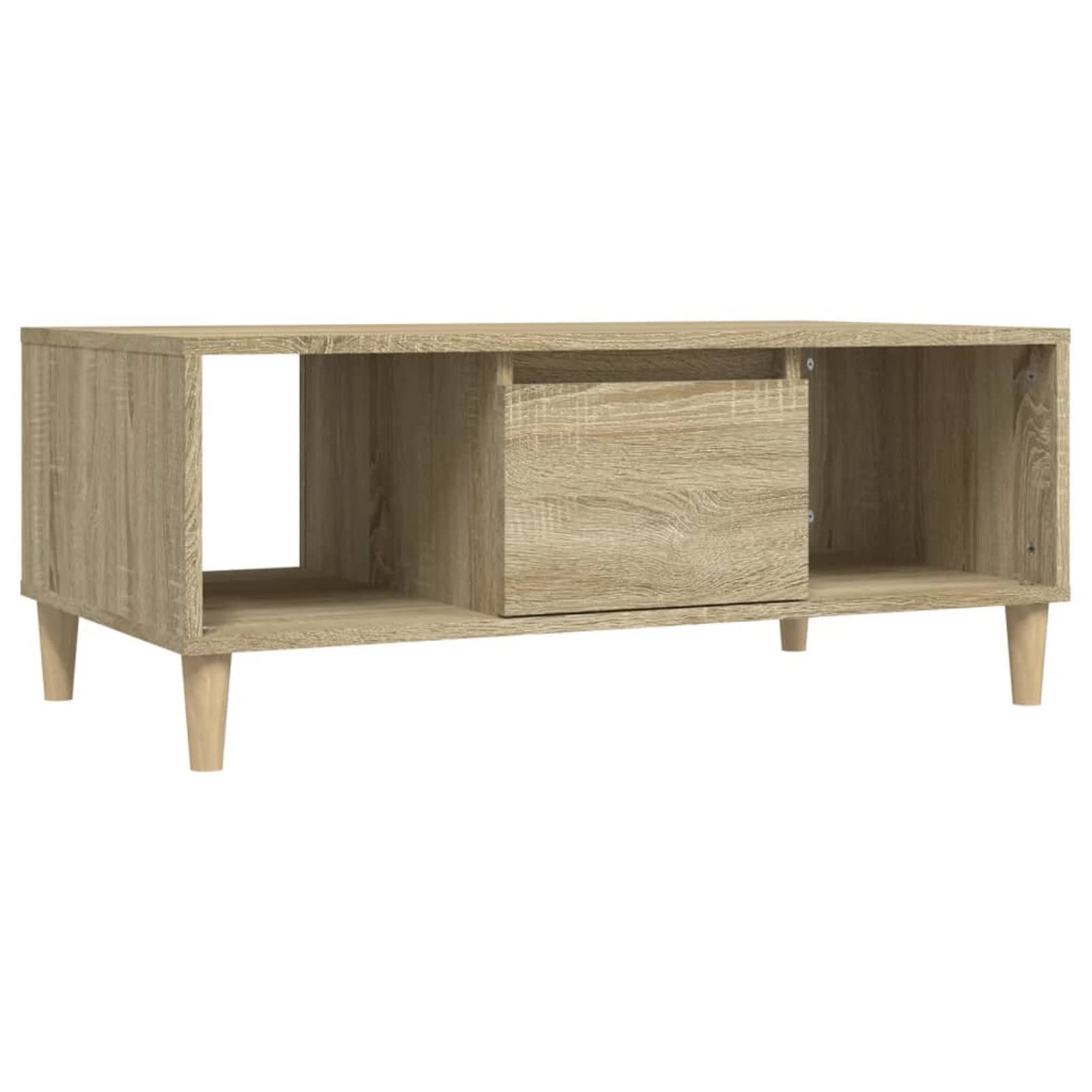 Homgoday Tavolino da caffè in rovere Sonoma, 90 x 50 x 36,5 cm, tavolino da tè per soggiorno, sala d'accoglienza degli ospiti, camera da letto e mobili da ufficio