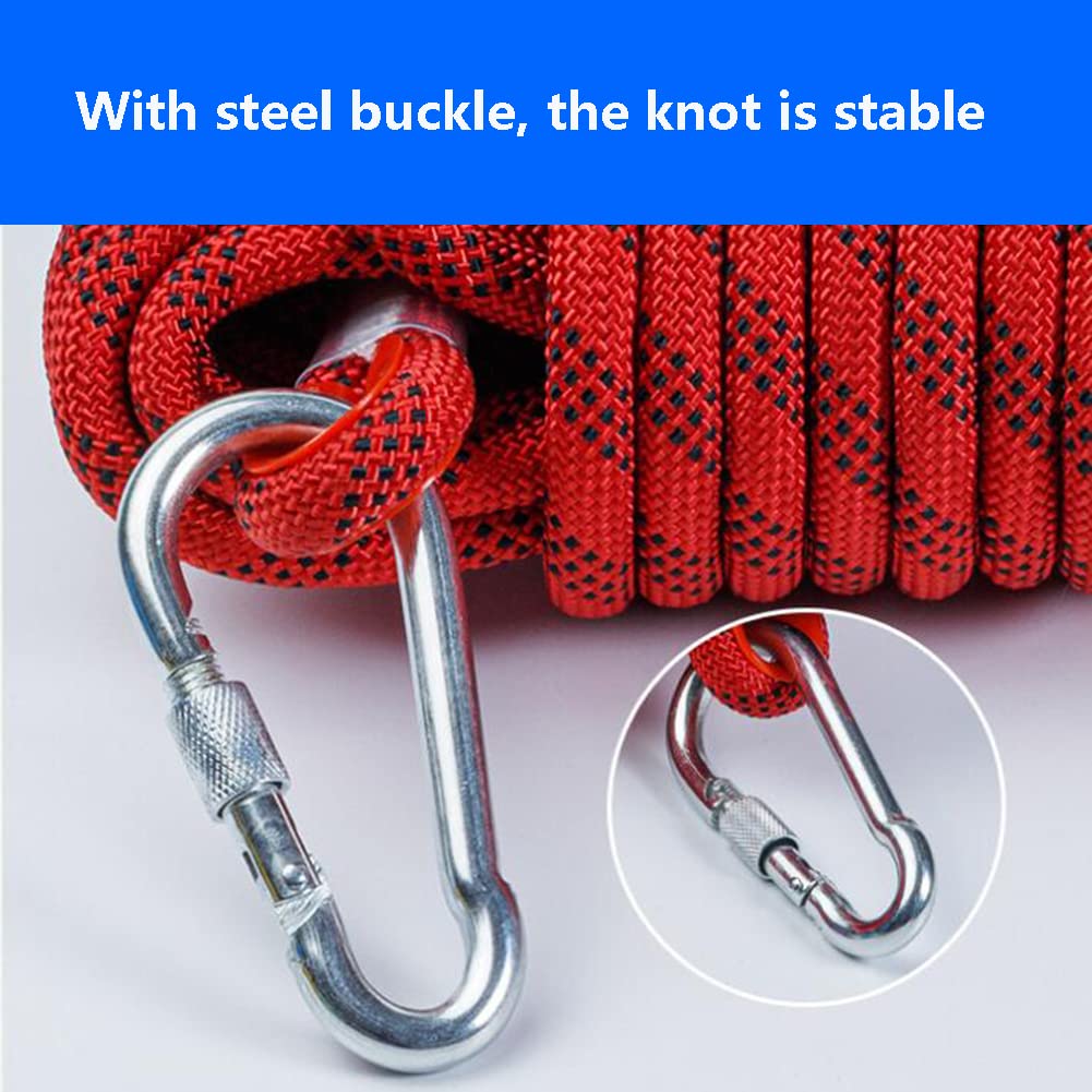 Corda Static&agrave; 10mm X 10m - 24kN Per Arrampicata, Lavori In Altezza, Sopravvivenza (Arancione)