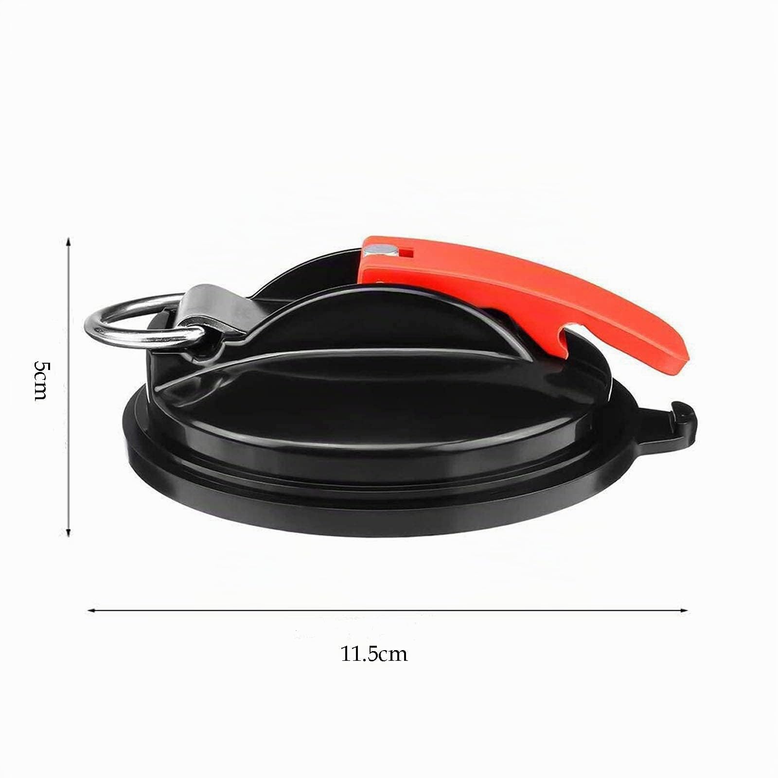 Ventosa - 4 Ventose per Auto con 8 Ganci Fissaggio a Ventosa per Auto Fissaggio a Ventosa con Anello per Portabagagli, Tende da Campeggio, Teloni, Tenditori per Auto