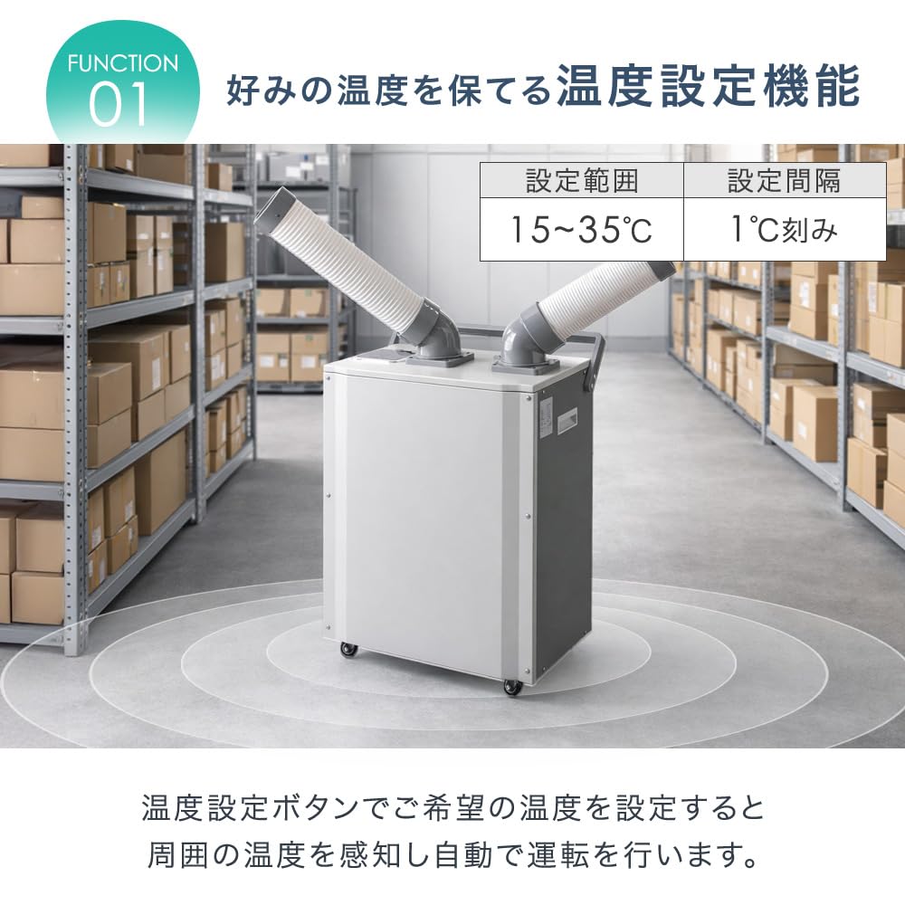 Amazon.co.jp: タンスのゲン スポットクーラー 業務用 2.4kw【猛暑対応