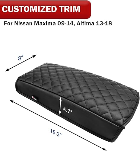 Miniatura 5 de KBH Funda para reposabrazos de consola central para Nissan Maxima 2009-2014 y Altima 2013-2018, cubierta protectora de la tapa de la consola