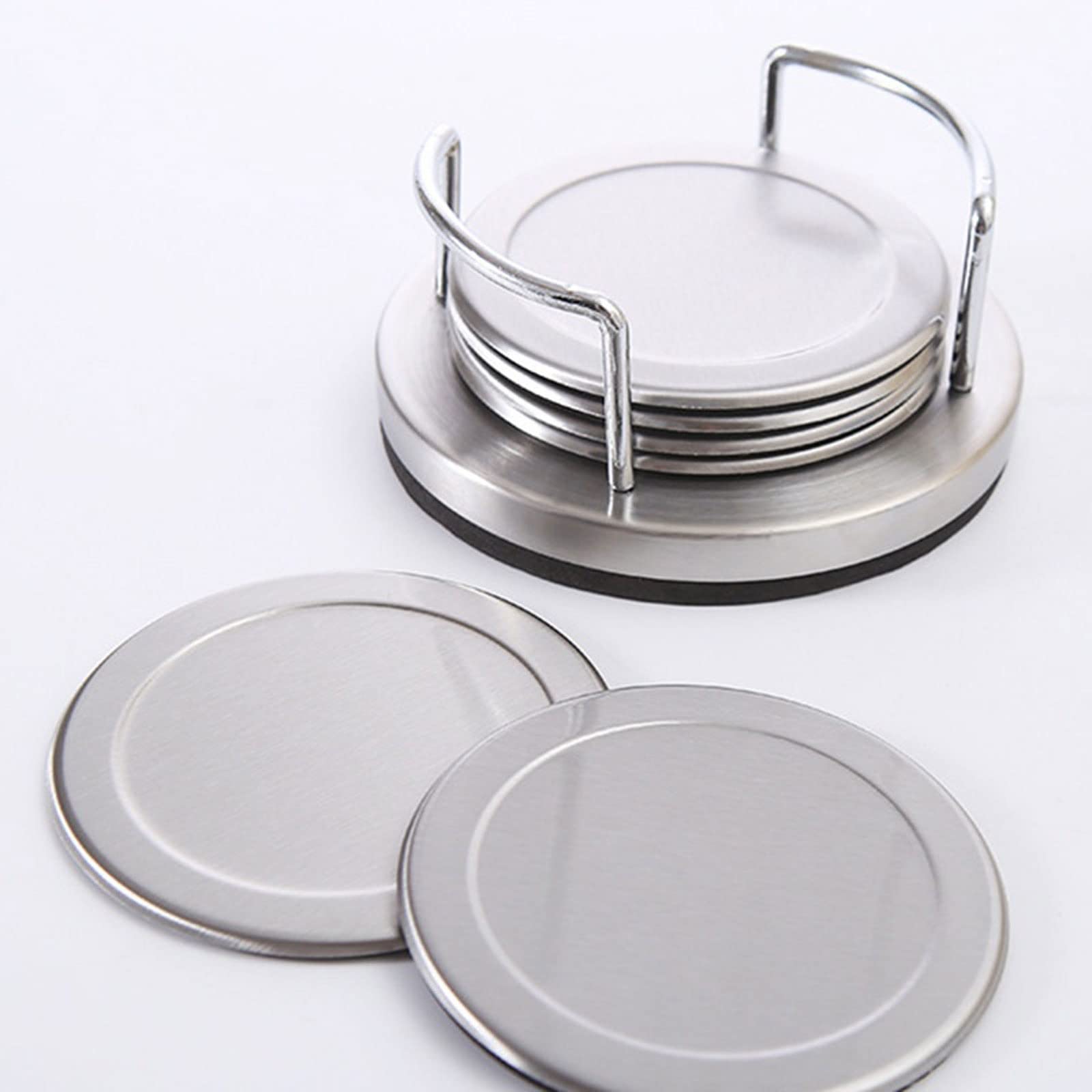 S1EGAN Sottobicchieri In Legno Con Motivo Scoiattoli – Set Da 6 Assorbenti E Isolanti – Design A Sandwich In Feltro - 3