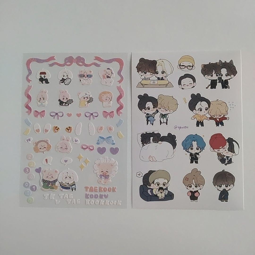 Amazon.co.jp: BTS 防弾少年団 グクテテ kookv シール ポストカード