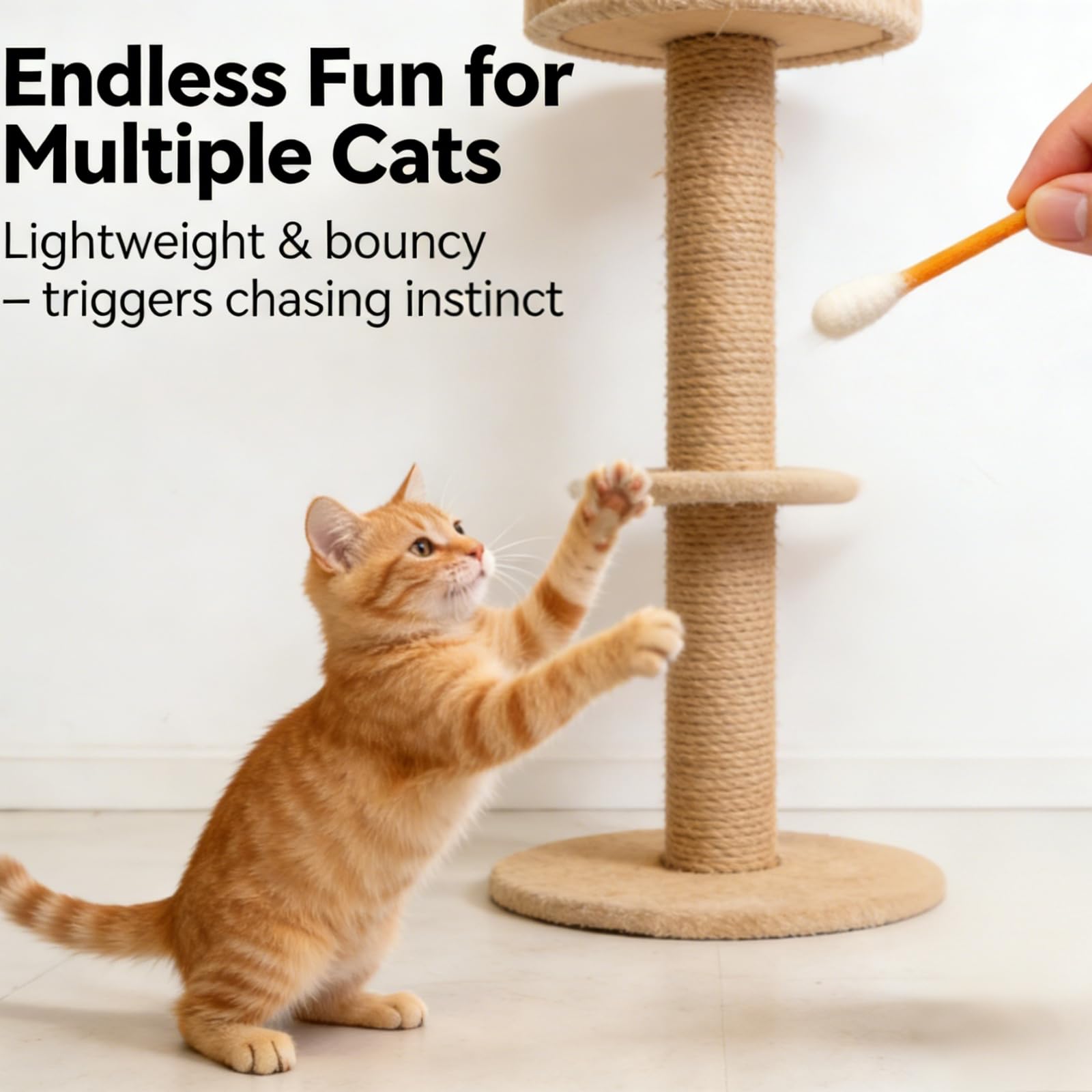 6 Pcs Giant Cotton Swab Catnip Toys,Durable Felt Cat Chew Toys, Soft Interactive Cat Toys for Indoor Cats,Relieve Boredom, Reduce Anxiety, Ideal Cat Toy for Indoor Play Exercise — view 4